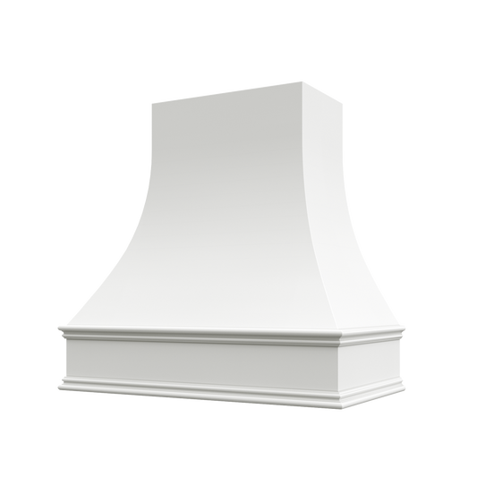 Asheville - Shaker White Curved Classic Moulding Smooth