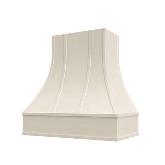 Asheville - Shaker Antique White Curved Flat Moulding Strapped