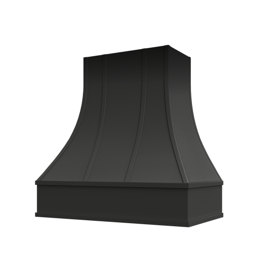 Asheville - Shadow Black Curved Flat Moulding Strapped
