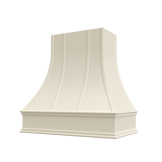 Asheville - Shaker Antique White Curved Classic Moulding Strapped