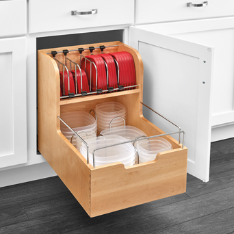 Base Cabinet Food Storage Container Organizer (Fits 18 Base)