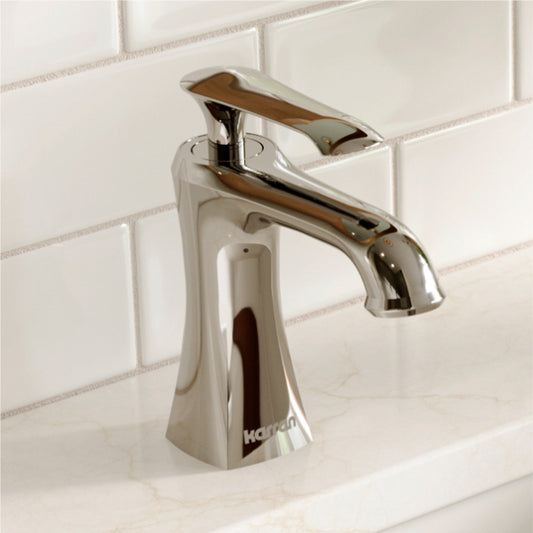 Woodburn Single Hole Single Handle Bathroom Faucet with Matching Pop-Up Drain