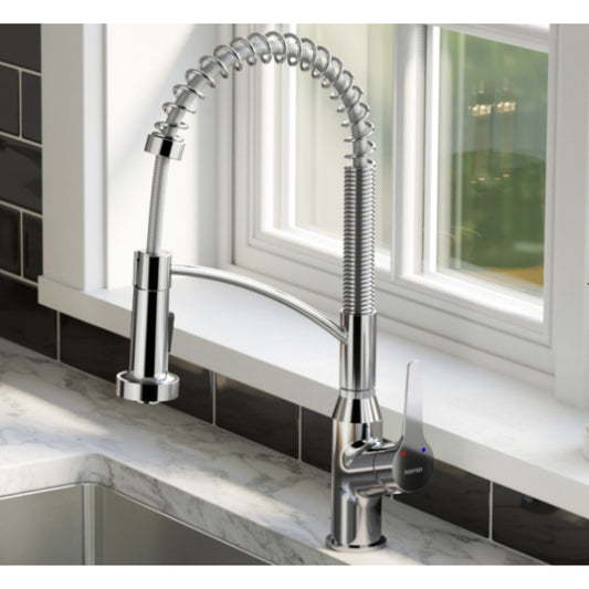 Scottsdale Single-Handle Pull-Down Sprayer Kitchen Faucet with Matching Soap Dispenser