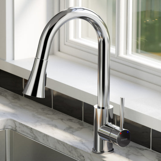 Weybridge Single-Handle Pull-Down Sprayer Kitchen Faucet with Matching Soap Dispenser
